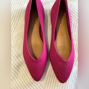 Corso Como Julia Knit Flat Shoes Stretch Leather Insole Pointed Toe Size 8